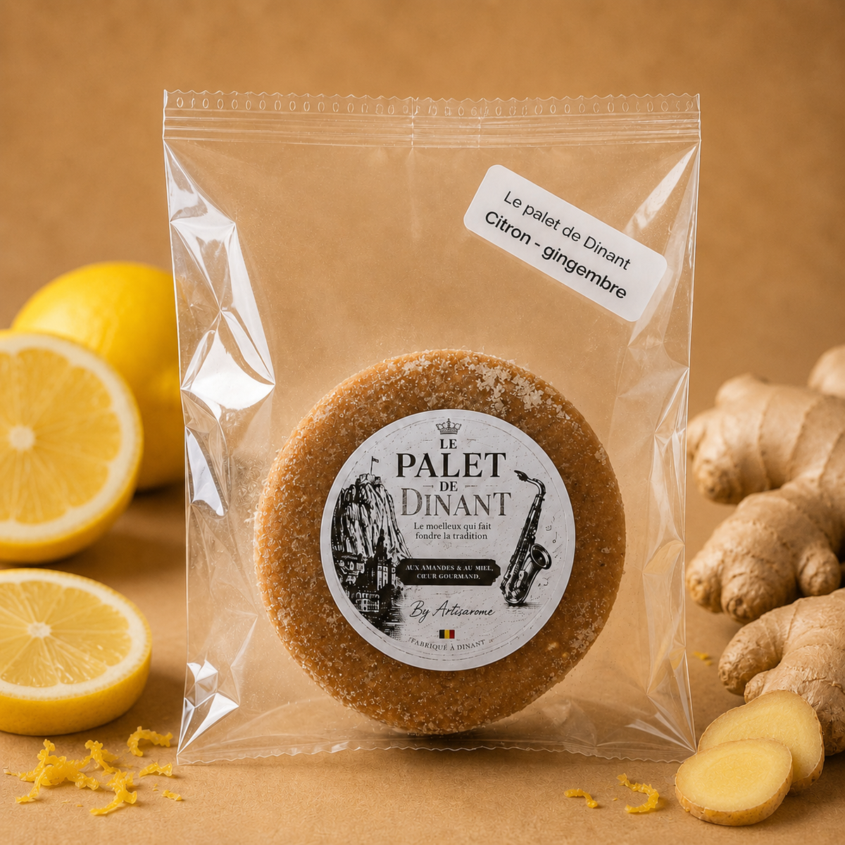 Le Palet de Dinant – Cœur Citron & Gingembre