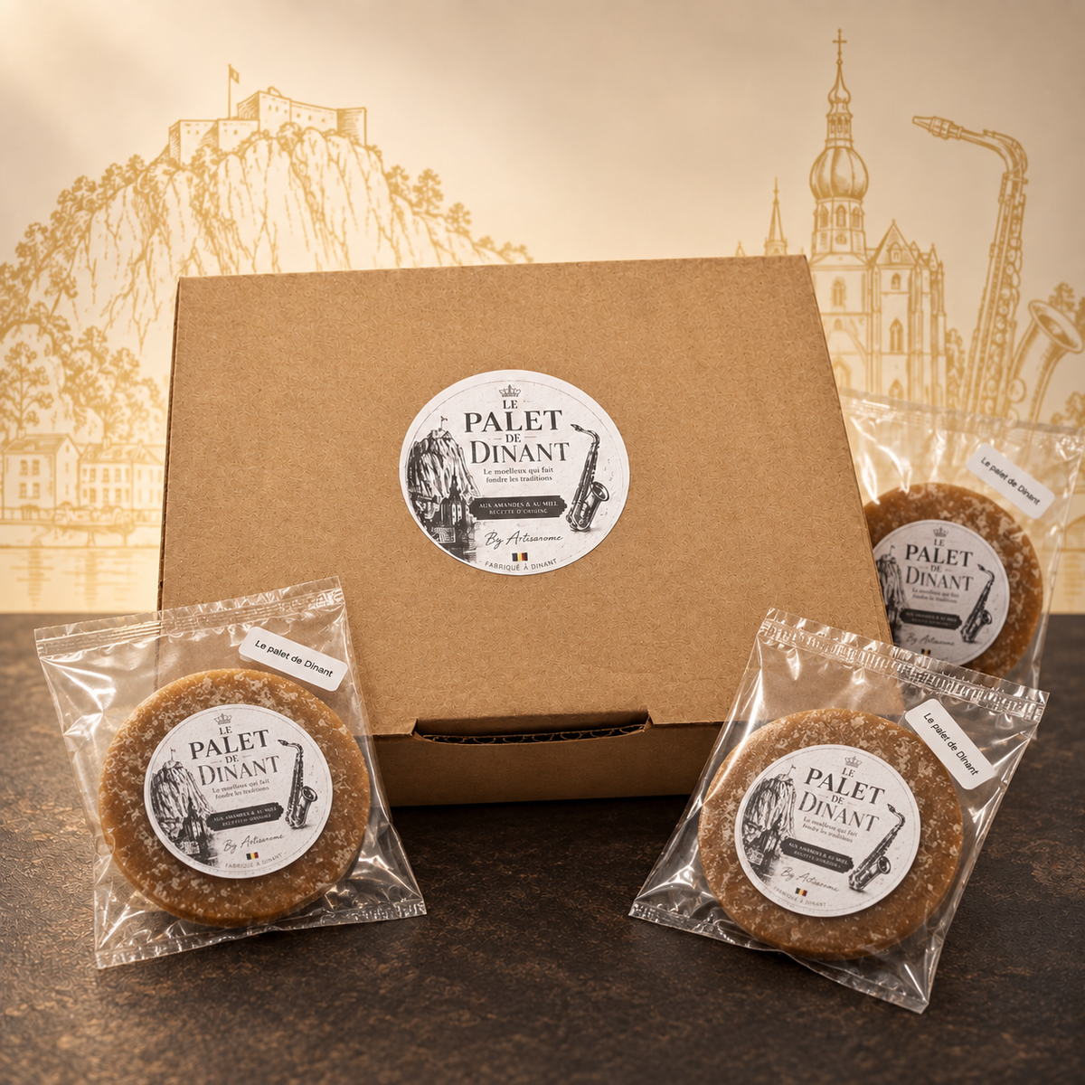 Coffret Gourmand – 8 Palets de Dinant